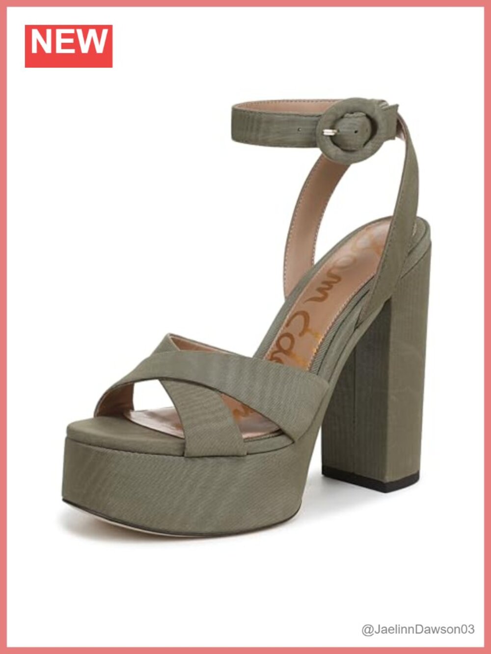 Chunky Heeled Platform Sandals Ankle Strap Buckle Open Toe